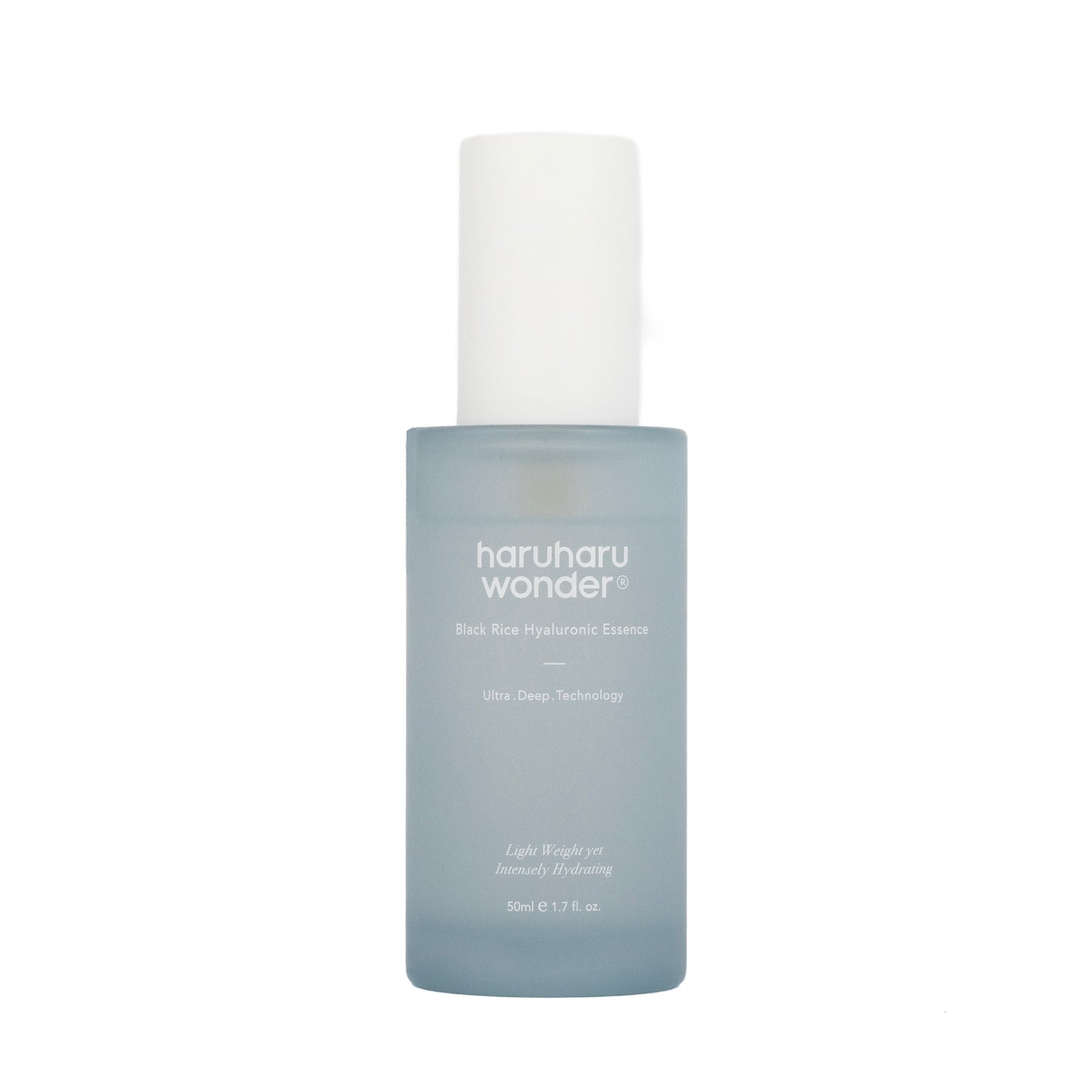 Flacone di Haruharu Wonder Black Rice Hyaluronic Essence, tonico viso illuminante e idratante con riso fermentato e acido ialuronico, disponibile su Pink Beauty, il tuo shop di cosmetica coreana