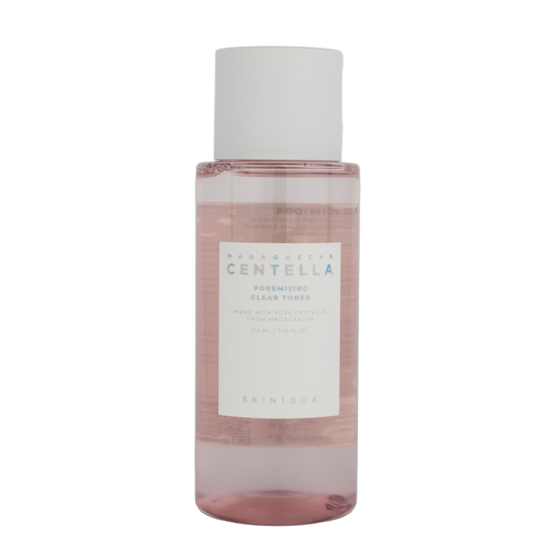 Bottiglia di Skin1004 Madagascar Centella Poremizing Clear Toner da 210ml – Tonico viso purificante e lenitivo per pelli grasse e sensibili, disponibile su Pink Beauty.