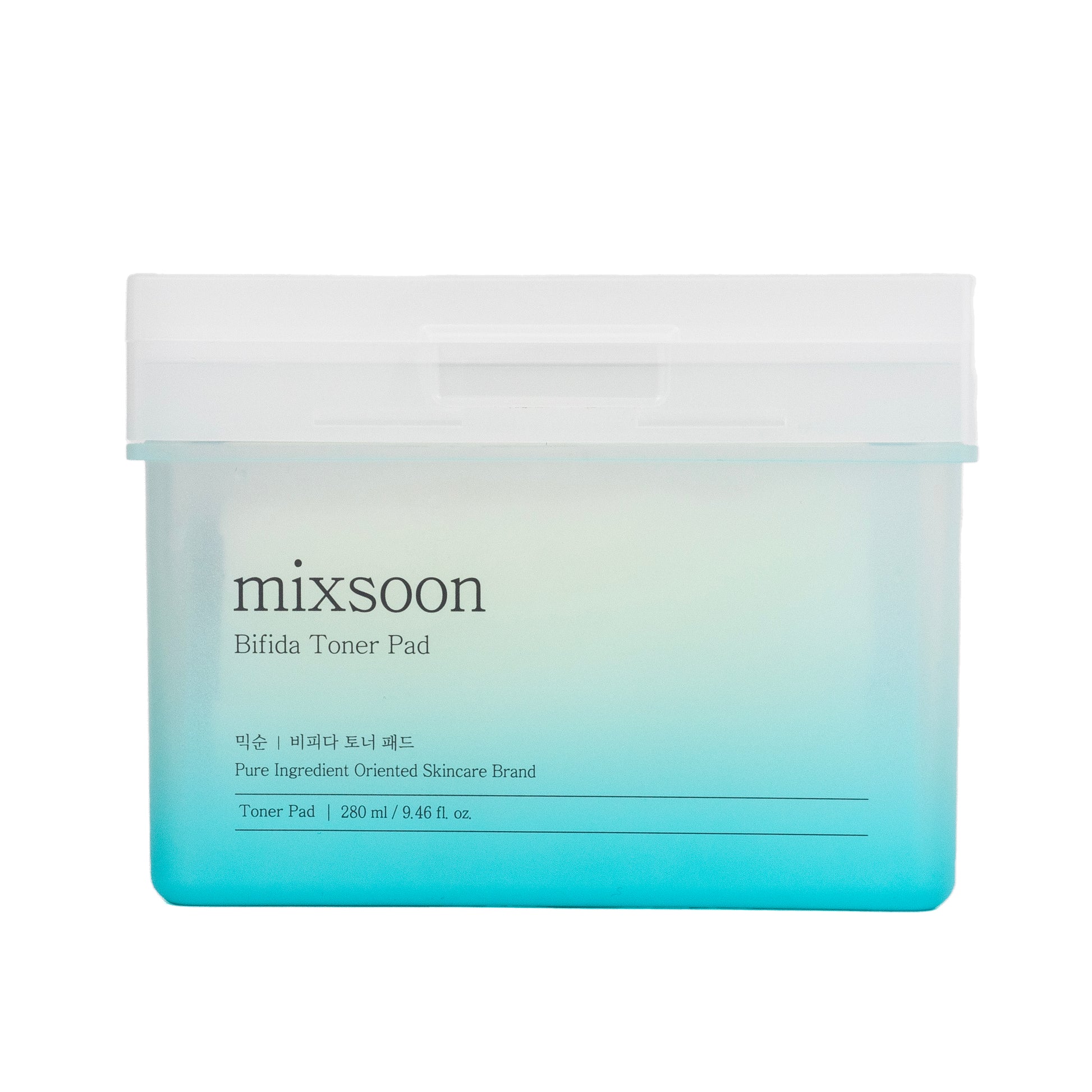 Barattolo di Mixsoon Bifida Toner Pad – dischetti tonificanti con fermenti probiotici e acido ialuronico per idratazione e luminosità della pelle, disponibile su Pink Beauty