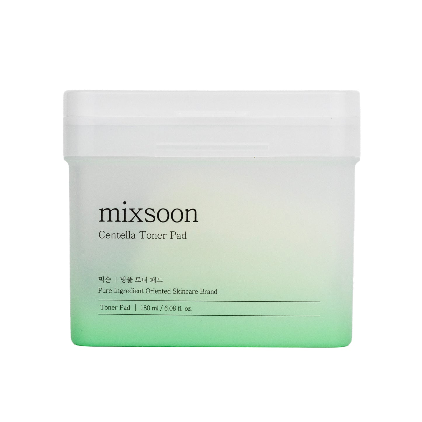 Confezione di Mixsoon Centella Toner Pad con dischetti tonificanti imbevuti di essence idratante e illuminante, disponibile su Pink Beauty per una skincare perfetta.