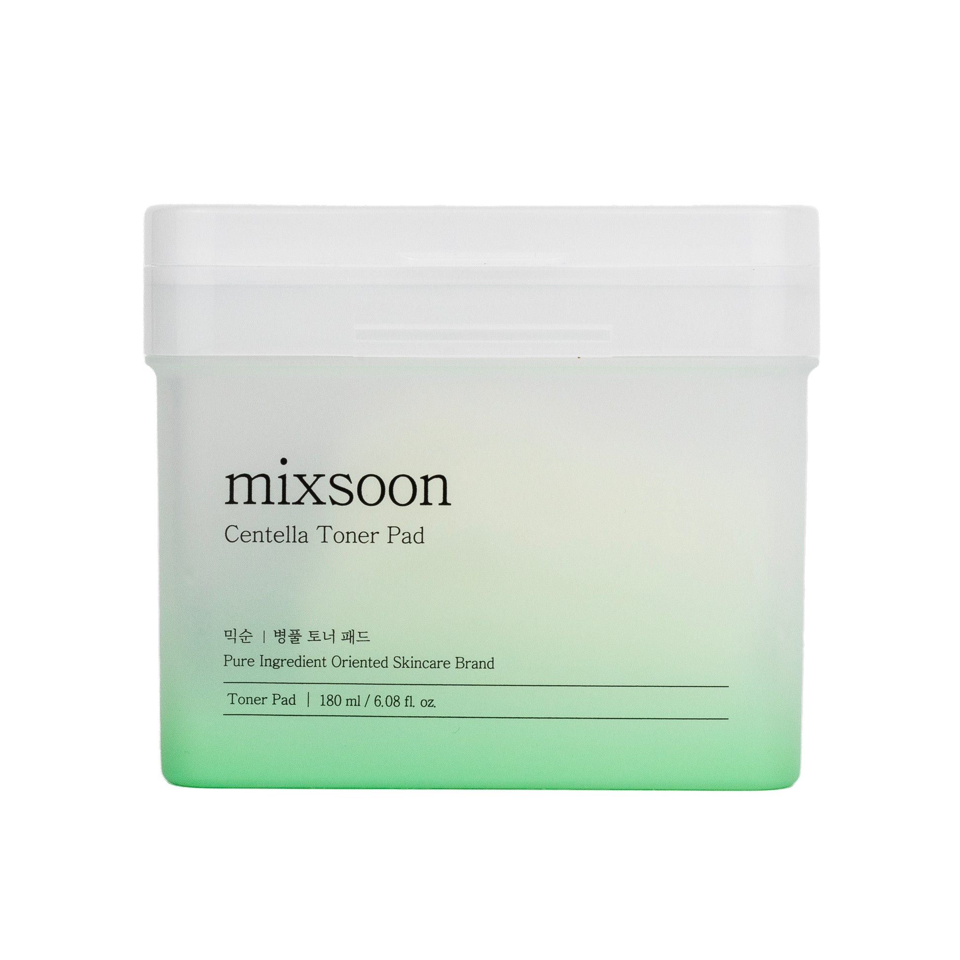 Confezione di Mixsoon Centella Toner Pad con dischetti tonificanti imbevuti di essence idratante e illuminante, disponibile su Pink Beauty per una skincare perfetta.