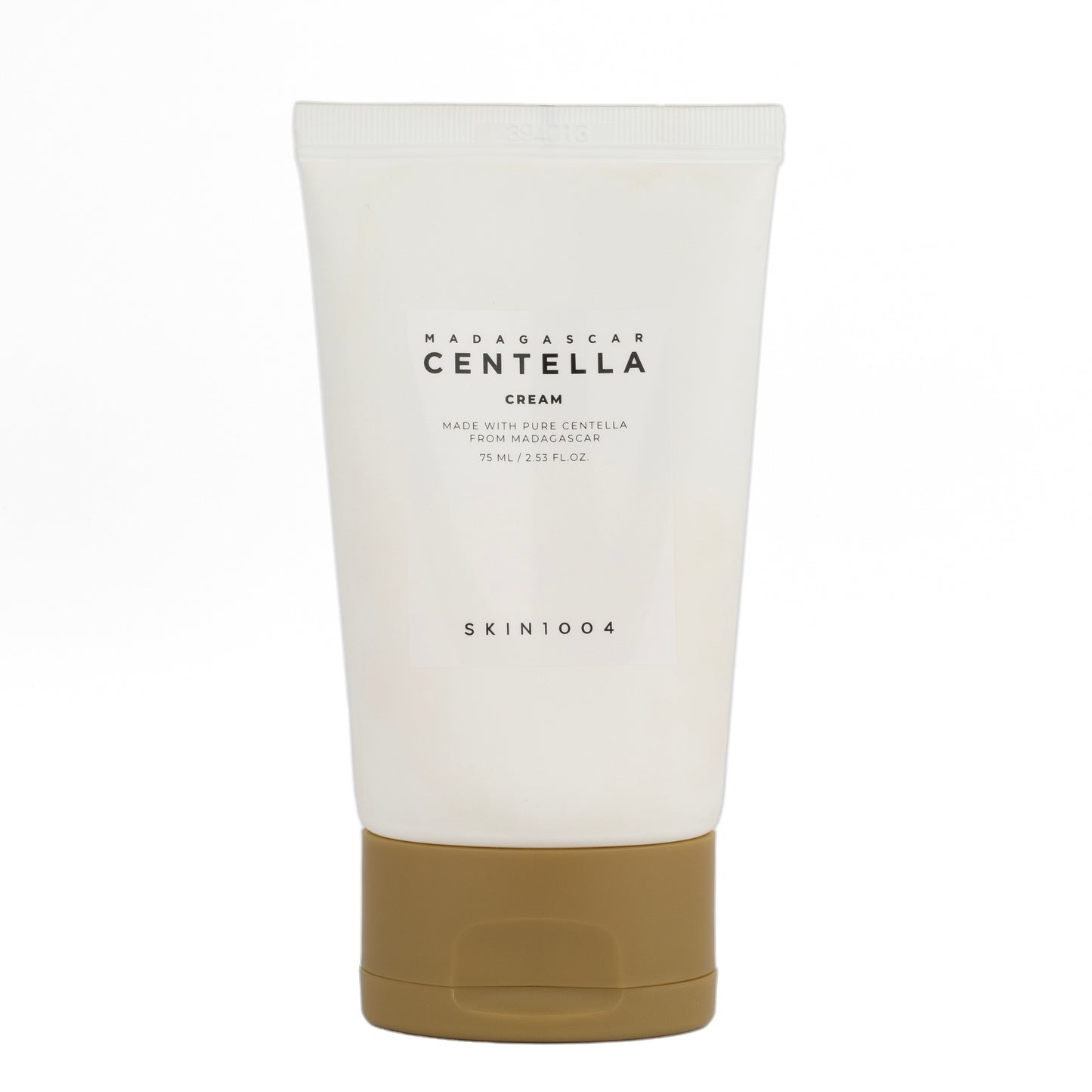 Barattolo di Skin1004 Madagascar Centella Cream su fondo neutro, crema viso lenitiva e idratante per pelle sensibile, disponibile su Pink Beauty.