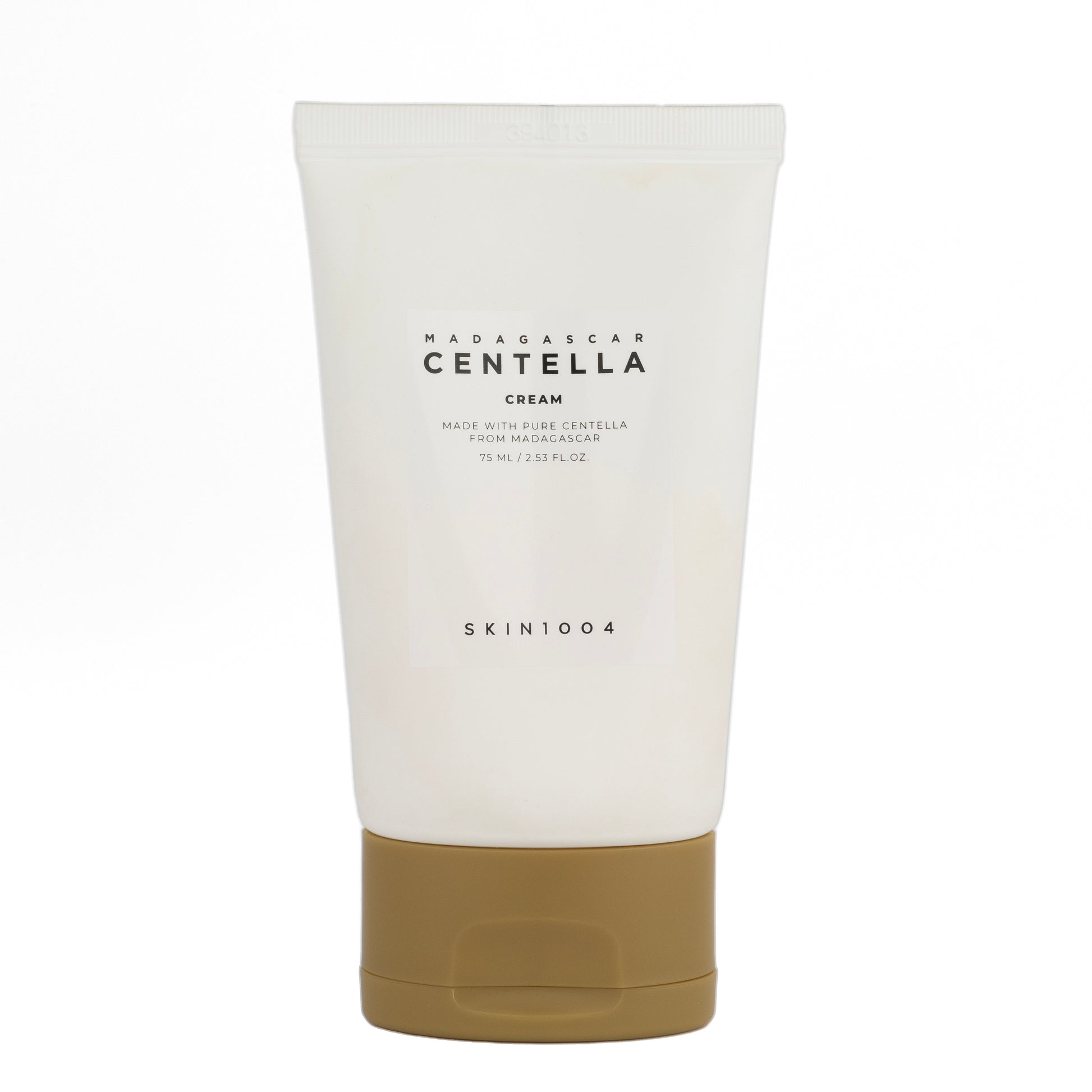 Barattolo di Skin1004 Madagascar Centella Cream su fondo neutro, crema viso lenitiva e idratante per pelle sensibile, disponibile su Pink Beauty.