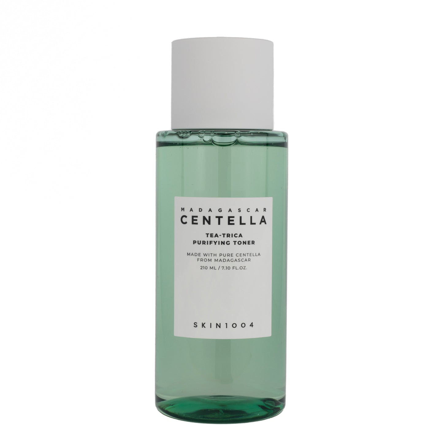 Barattolo di Skin1004 Madagascar Centella Tea-Trica Purifying Toner 210ml, tonico viso purificante con Tea Tree e Centella Asiatica, perfetto per pelle acneica e grassa. Disponibile su Pink Beauty