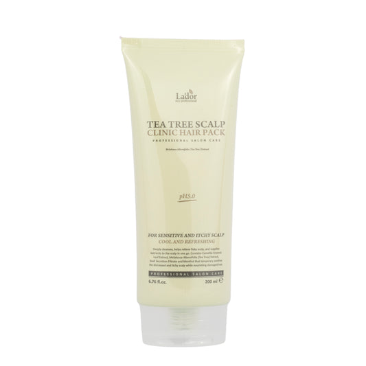 "La’dor Tea Tree Scalp Shampoo 200 ml – Shampoo purificante per cuoio capelluto grasso e sensibile, con tea tree, collagene e aloe vera. Formula professionale per capelli freschi, leggeri e luminosi. Disponibile su Pink Beauty."
