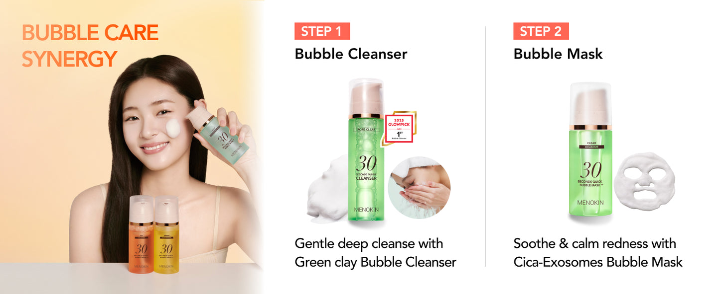 Menokin 30 Seconds Quick Bubble Mask Clear (Cicasome) – 95 ml