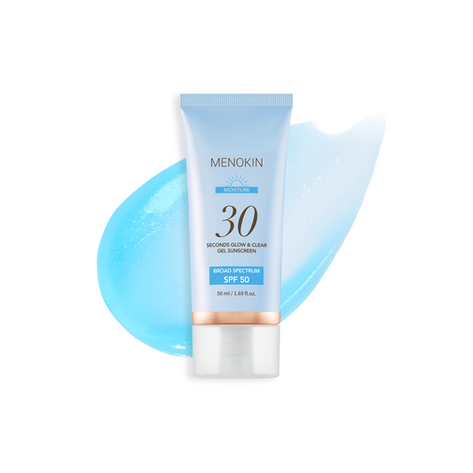Menokin 30 Seconds Glow &amp; Clear Gel Sunscreen SPF50+ PA++++ – 50 ml